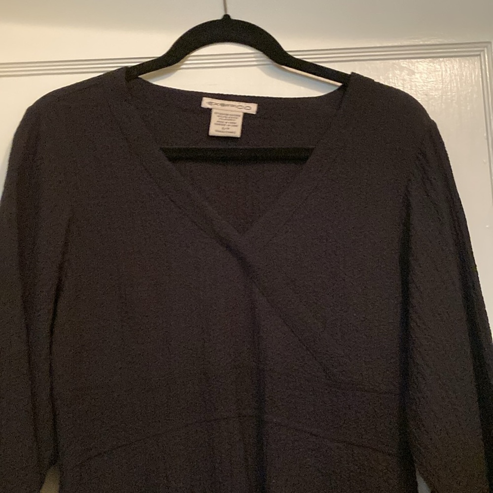 Exofficio dark navy stretch v-neck tunic, size S/P - Picture 2 of 7